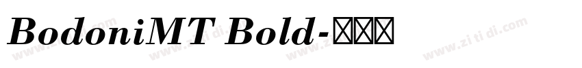 BodoniMT Bold字体转换